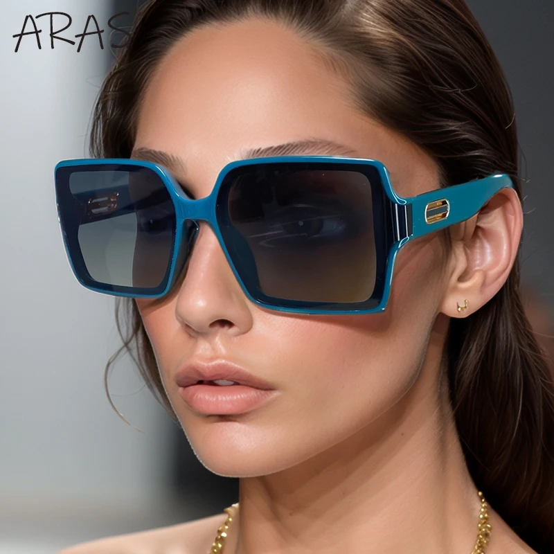 Большие квадратные классические солнцезащитные очки для женщин в большой оправе