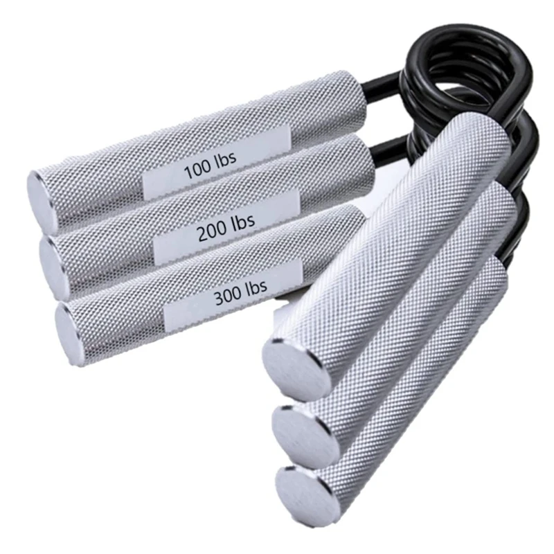 

Hand Grip Strengthener Set Of 3 (100LB,200LB,300LB) Metal Grip Strength Trainer Wrist & Forearm Strength Trainer