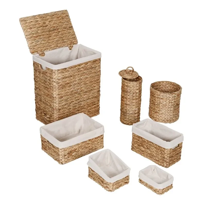 

7Pc Water Hyacinth Combo Hamper Set