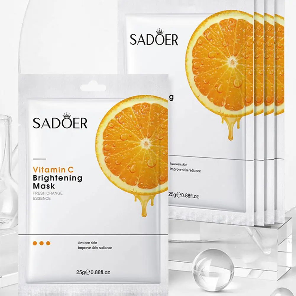 

Vitamin C Face Mask Facial skincare Moisturizing Firming Skin Care Whitening Anti Masks Wrinkle Products Facial Face F5A0