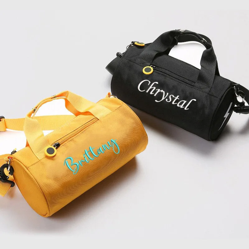

Детская дорожная сумка с индивидуальной вышивкой, удобный чемодан для рук, портативная Дорожная сумка на одно плечо для танцев, фитнеса, плавания