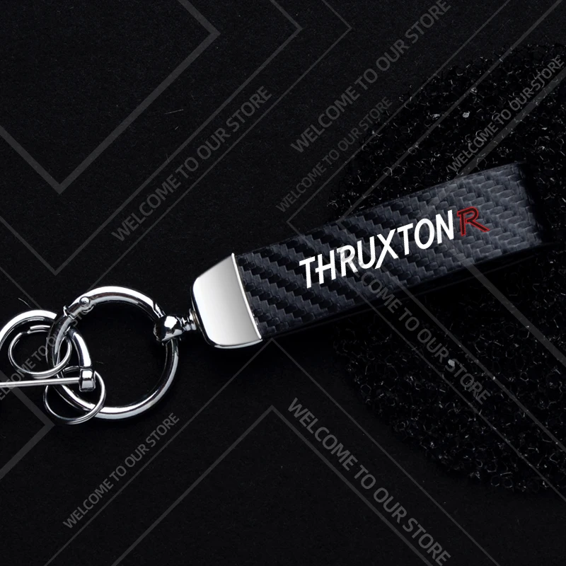 

1 шт. мотоциклетный брелок для Triumph Thruxton R RS 900 1200 Rocket 3 логотип Widget украшения металлический кожаный брелок из углеродного волокна