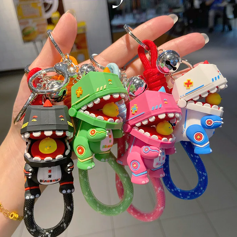 

Funny Mechanical Dinosaur Cartoon Cute Key Chain Pendant Boys Car Keychain Pendant Boutique Key Chains for Women Men Llaveros