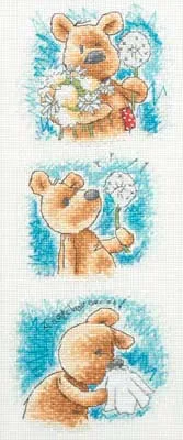 

KTX002 Cross Stitch Kit Embroidery Newton Homfun Bear Cross Stich Painting Joy Sunday Christmas Decorations For Home Homefun