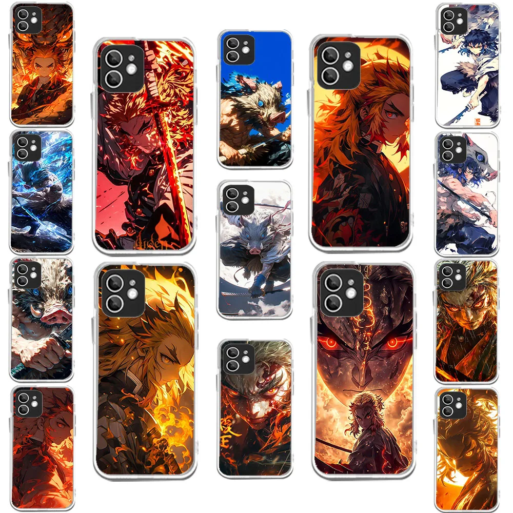 WEA-7 Demon Slayer Transparent Flexible TPU Case For LG K9 10 11 12 22 30 40 41 50 51 61 62 Plus Prime Max