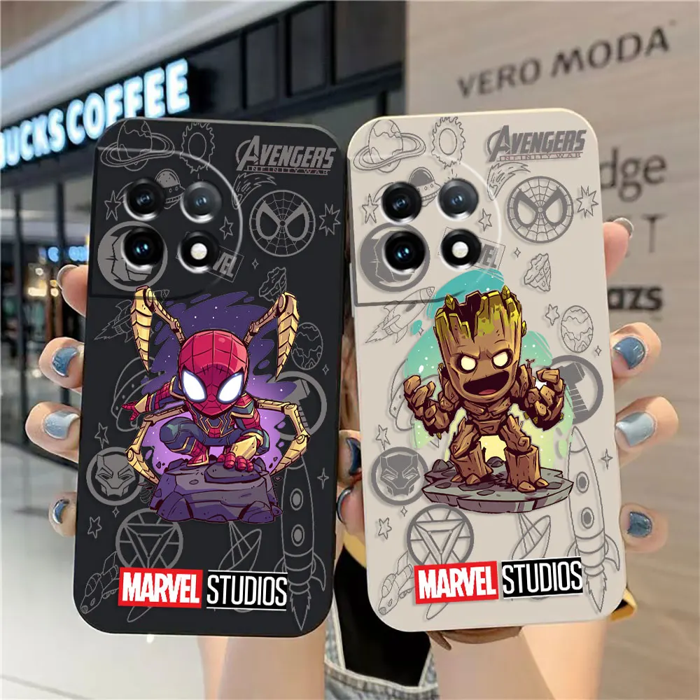 

Case For Oneplus 11 10 9 9R 9RT 8 8T 7 7T ACE 2V NORD CE 2 Lite Pro Case Cover Funda Cqoue Shell Marvel Cartoon Groot SpiderMan