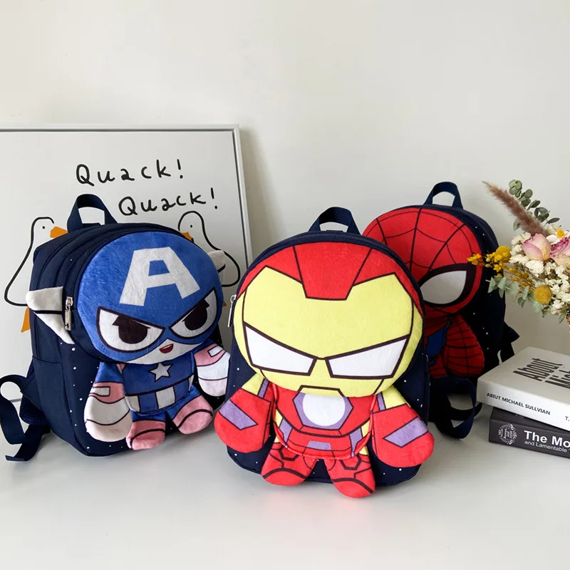 

Disney Marvel Cartoon Toddler Backpack for Kindergarten Waterproof Spiderman School Bags Baby Backpacks Safety Harness for Child