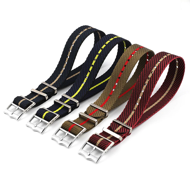 20-мм 22-мм премиум-нейлоновый ремешок для наручных часов Tudor Rolex Запасные части спортивного полосатого военного браслета на.