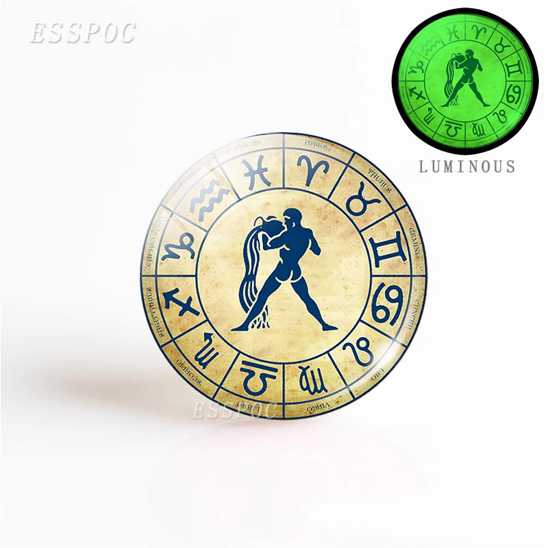 5 шт. 12 созвездий зодиака ювелирные изделия ручной работы светящийся стеклянный