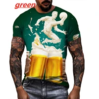 men s personality 3d beer printing t shirt summer cool fashion casual short sleeve t shirt