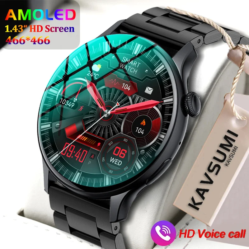 

2023 Smartwatch Men 466*466 AMOLED 1.43 Inch HD Always display Sports Fitness Clock IP68 Waterproof Smart Watch Women For Xiaomi