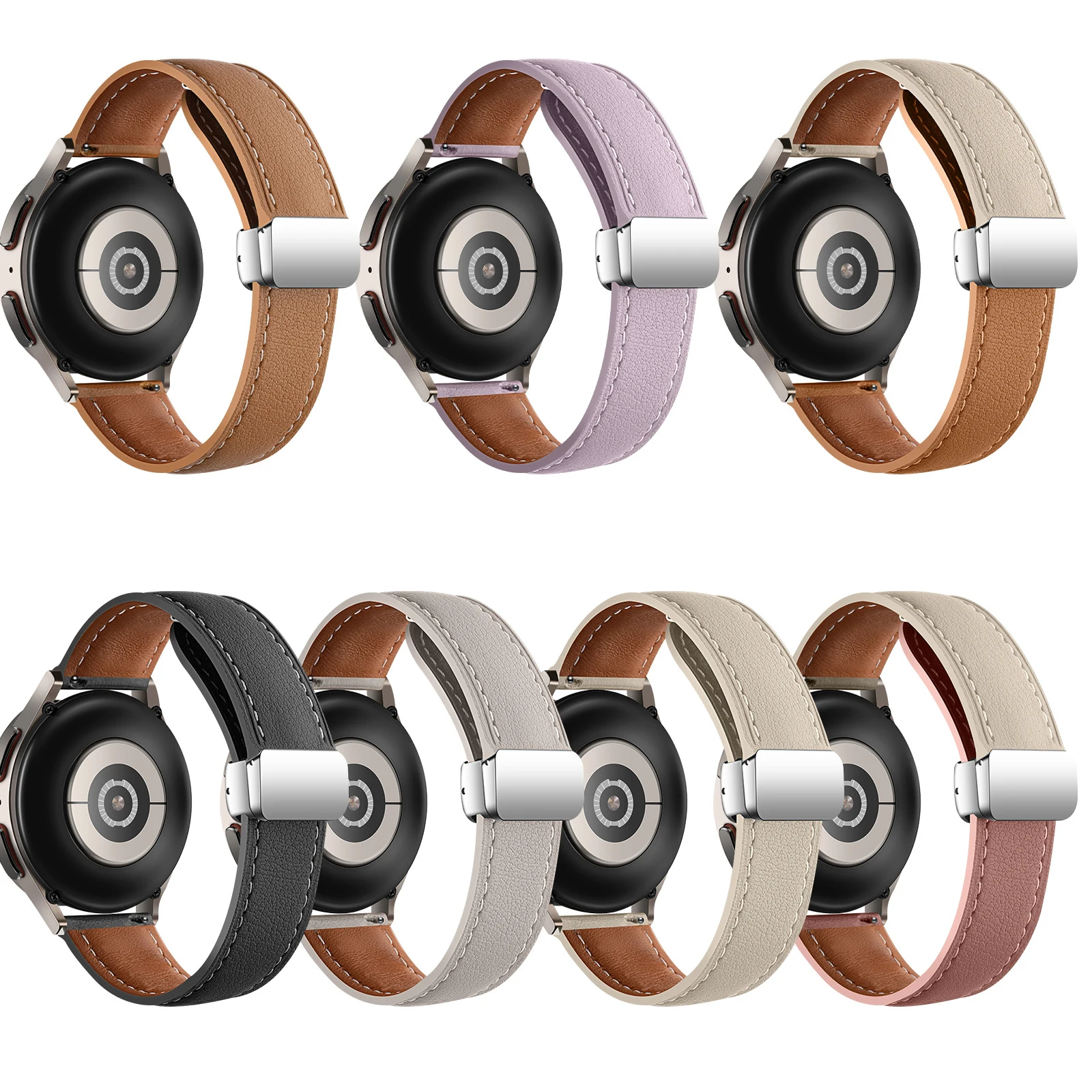 Genuine Leather Strap For Samsung Galaxy Watch 4 5 pro 40mm 44mm 45mm 42mm 46mm active 2 bracelet for Huawei GT2/3 pro band