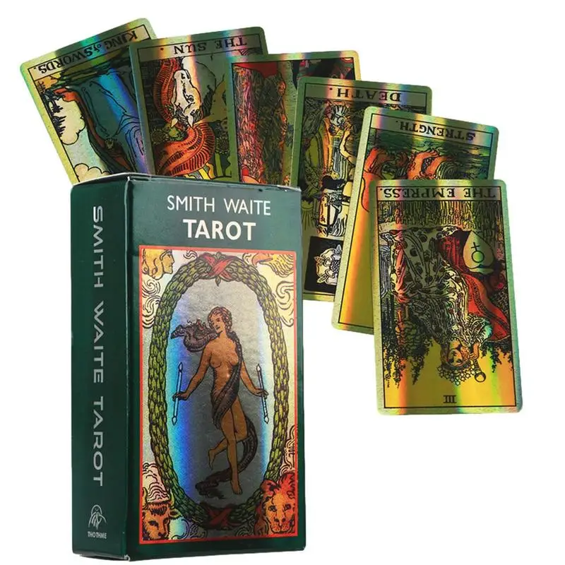 

Карточки Таро Smith Waite, английская версия, Инструкция для тестирования семейной вечеринки, предсказание гадания, настольная игра, развлекате...