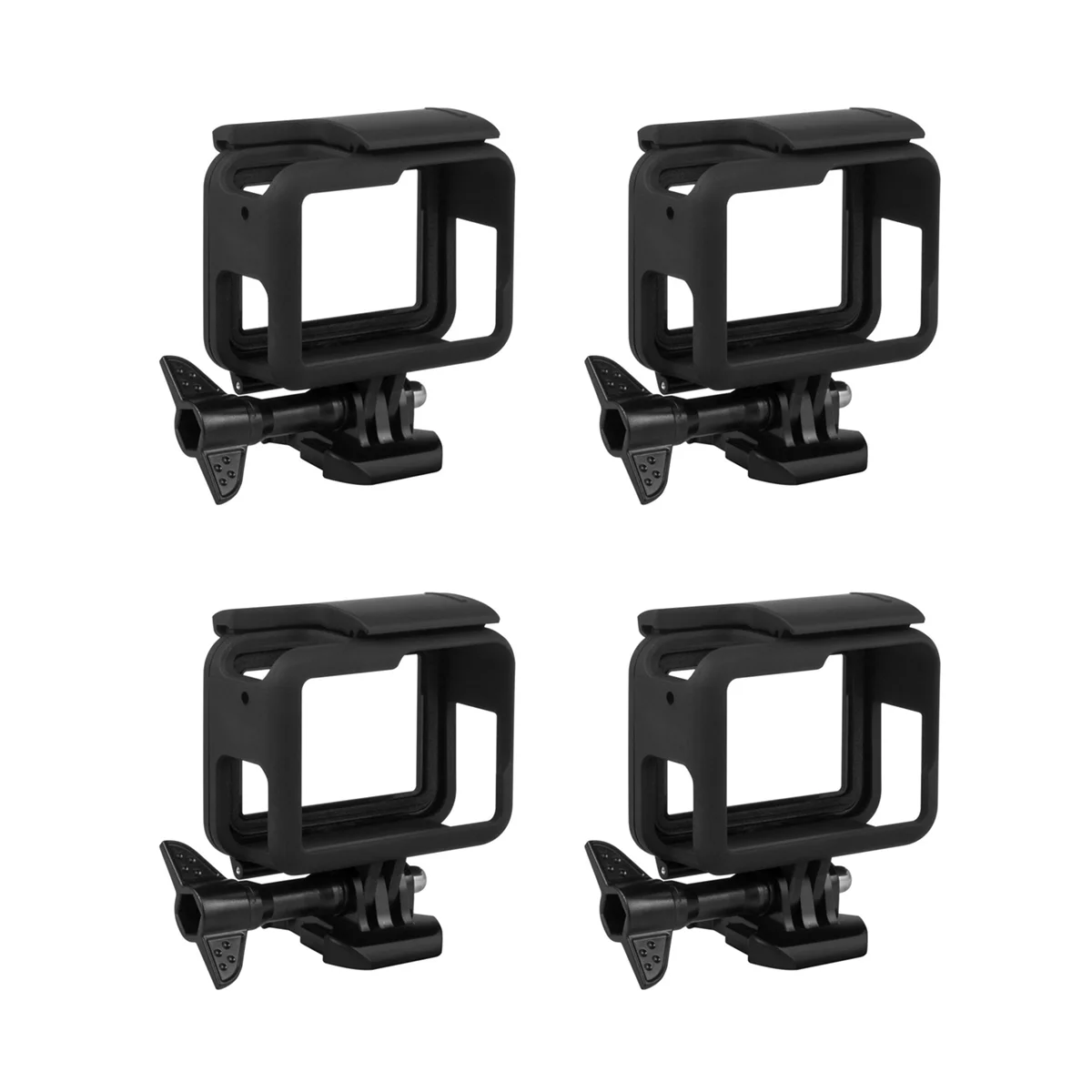 

4X Frame for Hero (2018) / 6 / 5 Housing Border Protective Shell for Go Pro Hero6 Hero5 Black (Black)