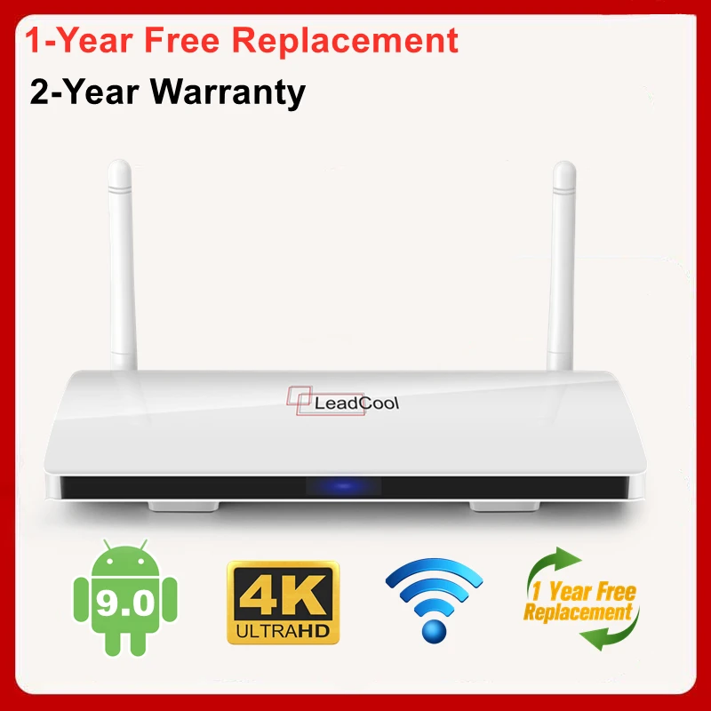 

Приставка Смарт-ТВ Leadcool 4K HD, Android 9,0, S905W, 4 ядра, H.265, 2,4 ГГц, Wi-Fi