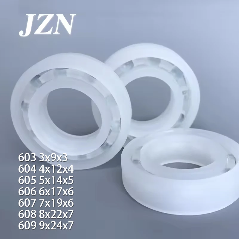 

5/10/50 шт. полипропиленовый пластиковый подшипник 603 604 605 606 607 608 609 коррозионностойкий износостойкий изоляционный водонепроницаемый