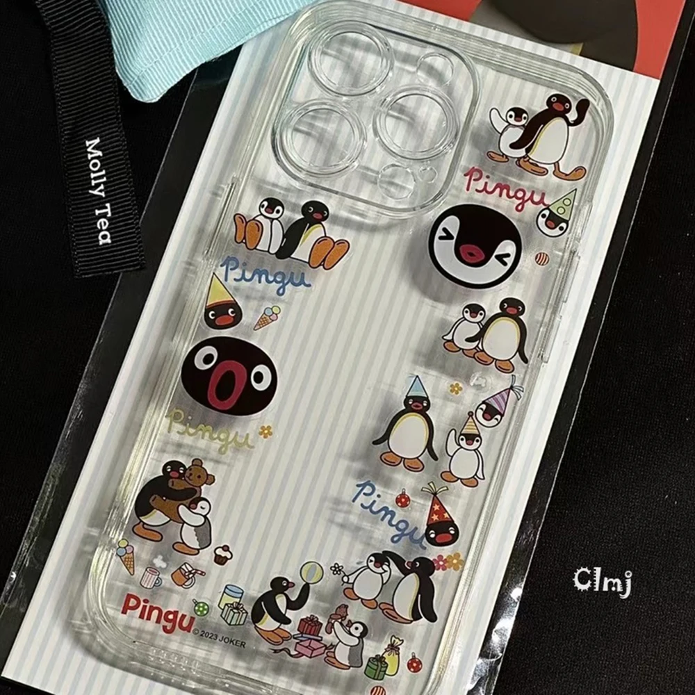 Clmj Роскошный чехол для телефона с милым пингвином Oppo A3x A3 A60 A79 A98 A78 A58 A38 A18 A57 A76 A17 A74