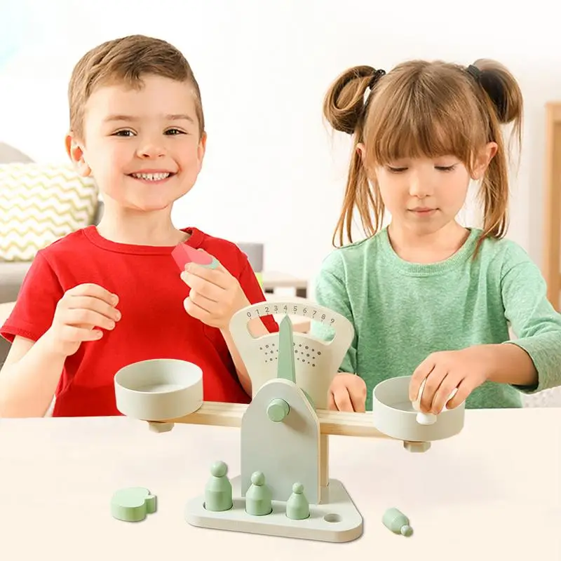 Nestable Pan Balance безопасные весы интерактивные математические для детей мальчиков и