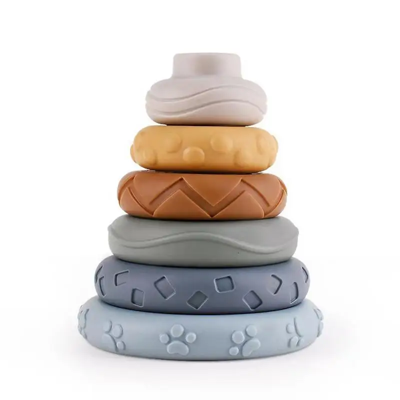 Штабелируемые игрушки для прорезывания зубов набор блоков сортировки малышей