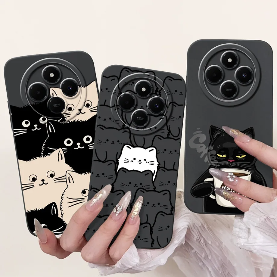 Фото Для Xiaomi Redmi 14c Чехол Мягкие силиконовые чехлы на заднюю панель Panda Marble Draagon Cat Astronaut Чехол для телефона Xiaomi 14 Pro 14t Pro Capa №1
