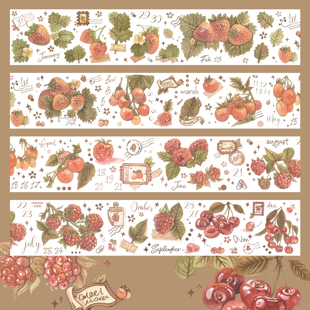 

1 Loop Berries Fruit Theme PET Tape