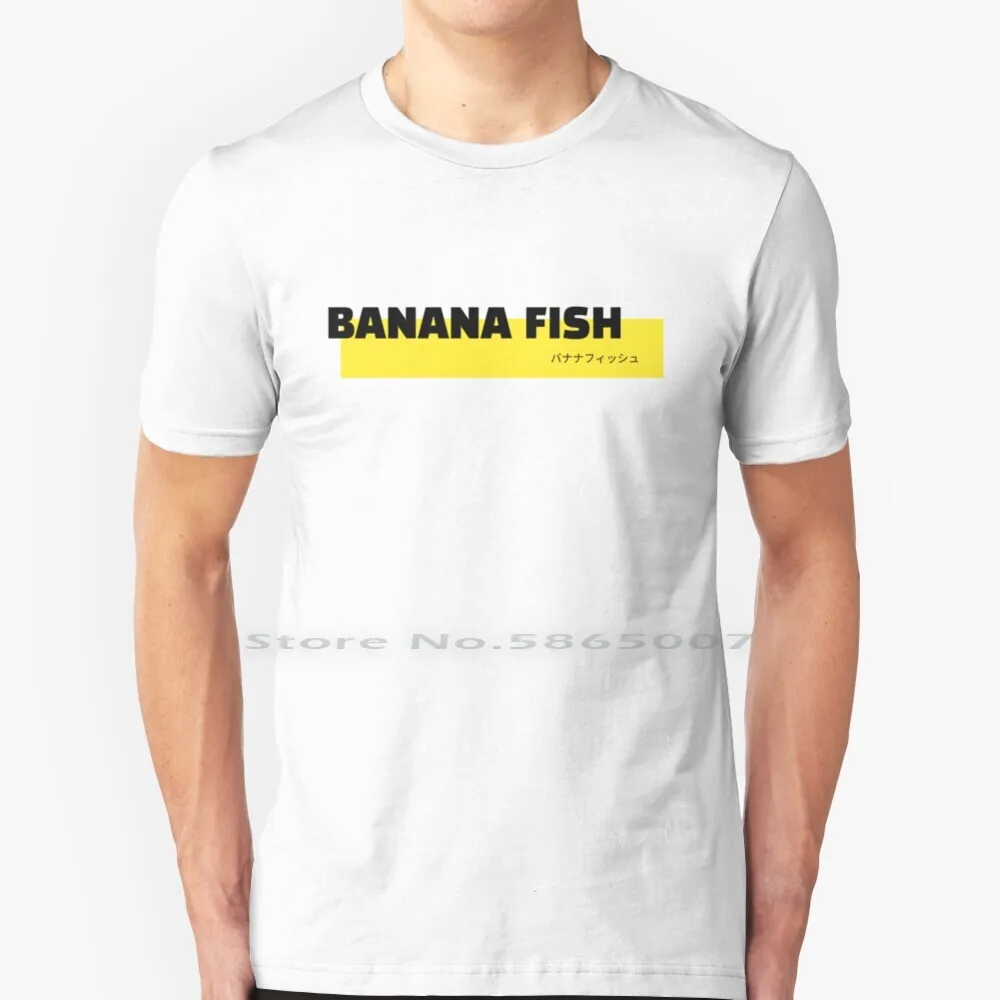 

Banana Fish Title T Shirt 100% Cotton Banana Fish Ash Lynx Eiji Ash Manga Cute Bl Sleeve Ash X Eiji Yellow Ash Eiji Anime