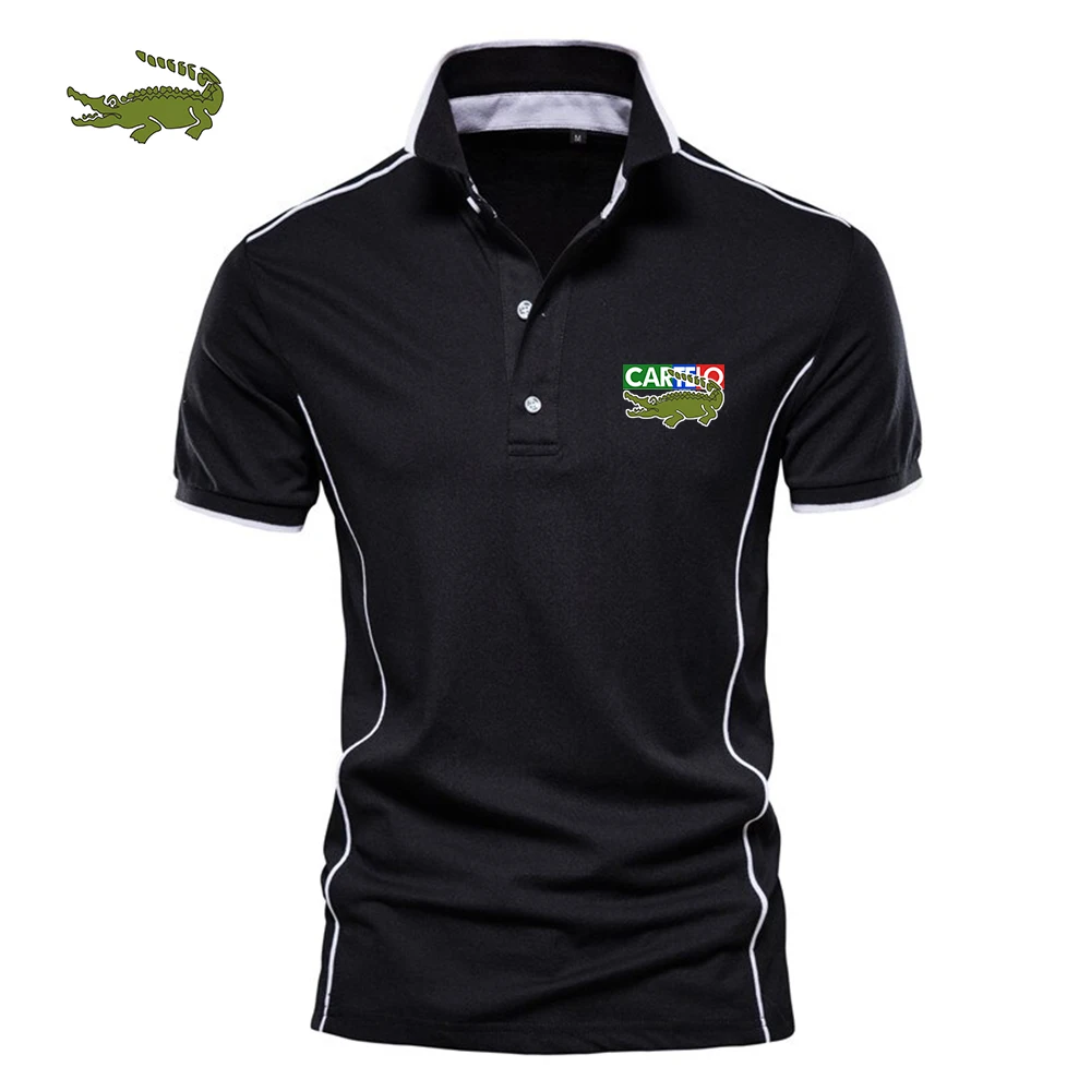 

Cartelo brand men's button-down POLO shirt summer short-sleeved Polo shirt 2022 new casual sports fashion Polo shirt men