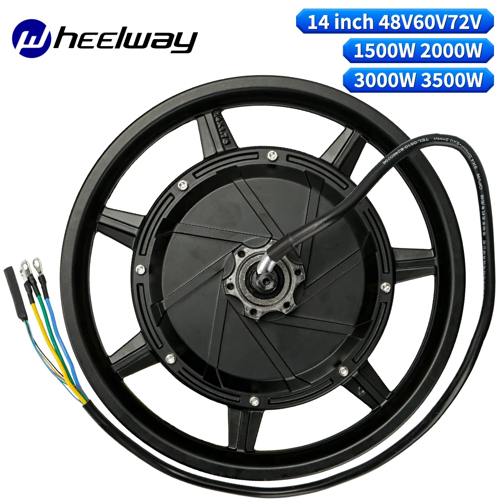 

14 Inch 36V 72v 2000W 3000w 120km/h High-Power Brushless Scooter Hub Motor 1200 rpm LY14 Electric bicycle motor kugo Kirin B2