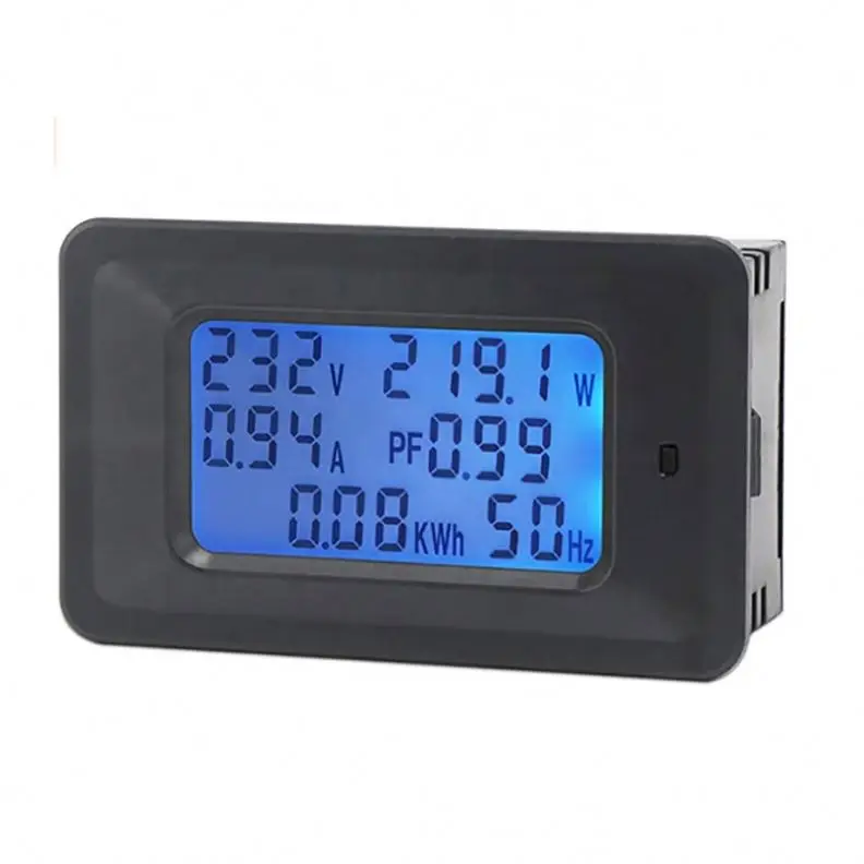 

AC Power Meter, Digital Multimeter AC 80-260V 20A Voltage Ammeter Amperage Volt Current Power Factor Energy Frequency Tester