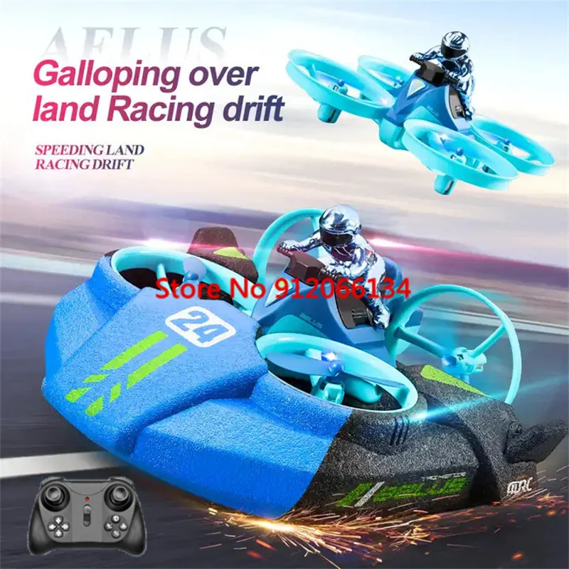 2 4G Радиоуправляемый самолёт автомобиль Лодка 3 в 1 четырехосный радиоуправляемый