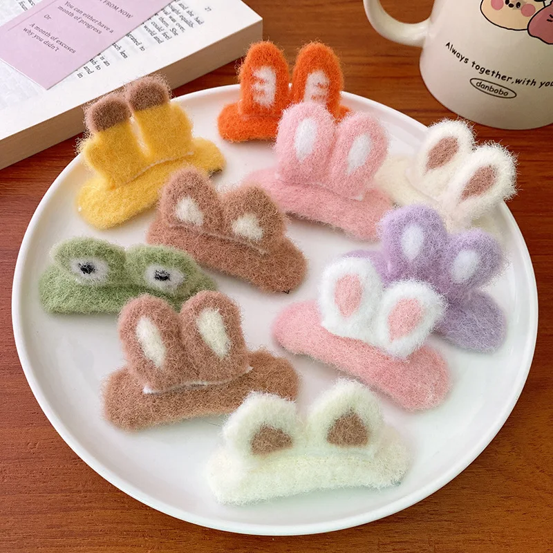 Плюшевый супер милый мультяшный 3D зажим для волос в виде животного на осень и