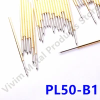 100pcs pl50 b1 spring test probe phosphor bronze nickel plated pcb probe dia 0 68mm length 27 80mm probe tool test pin pl50 b