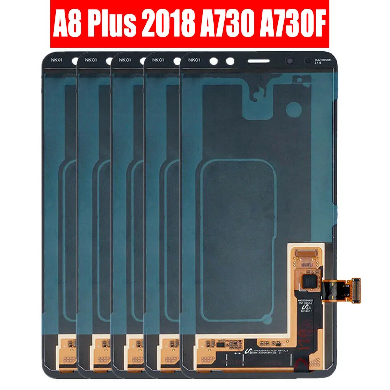 

ЖК-дисплей A730 для Samsung Galaxy A8 Plus 2018, ЖК-дисплей, дигитайзер, экран в сборе, сенсорная панель A730F, SM-A730F, ЖК-экран