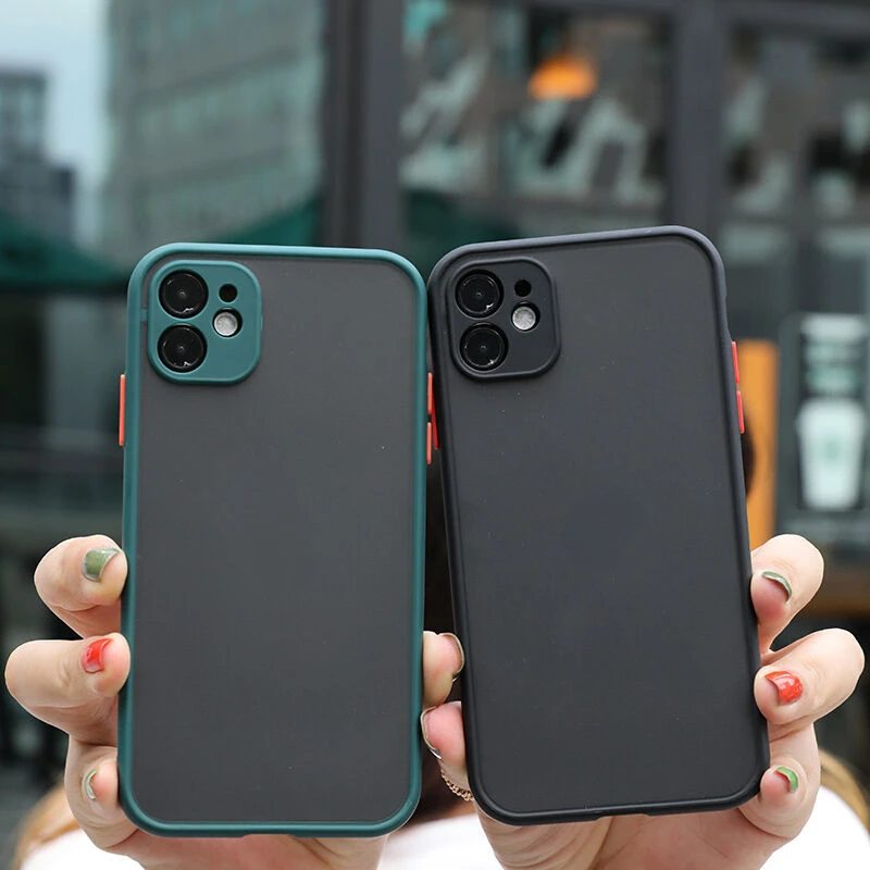 

Protector Shockproof Matte Clear Hard PC Case For iPhone 13 Pro Max 12 11 MiNi XR XS X 7 8 Plus 6 S SE 20 Luxury Soft Cover