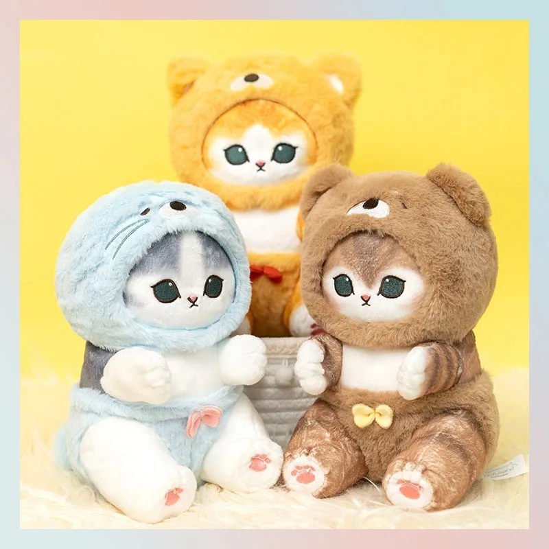 Подлинная плюшевая кукла Mofusand Cat Fu Cross Серия животных песчаный щенок украшение