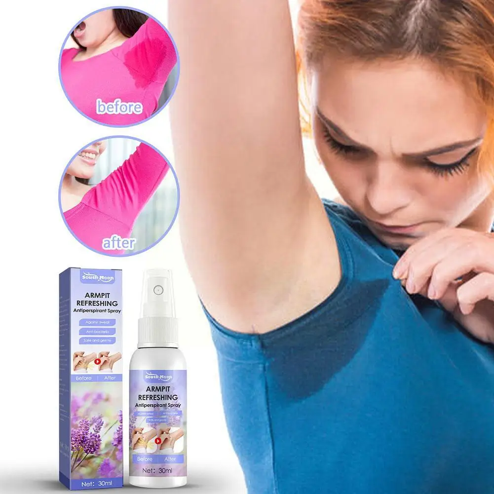 

Armpit Antiperspirant Spray Refreshing Deodorant Underarm Odor Remover Sweat Protection Odour Spray 30ml Body Armpit Remove X1Z5