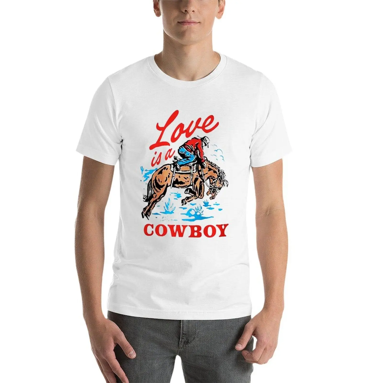 Фото Футболка Love Is A Cowboy Kelsea Ballerini, хлопковые футболки, мужские футболки из 100% хлопка, футболки в стиле аниме, футболки оверсайз №3