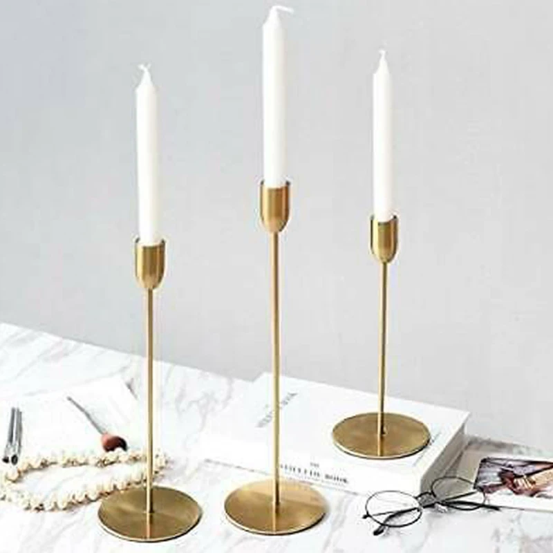 золотые свечи для подсвечников. подсвечник для высокой свечи. подсвечник "золото". канделябр со свечами. золотые свечи для подсвечников.