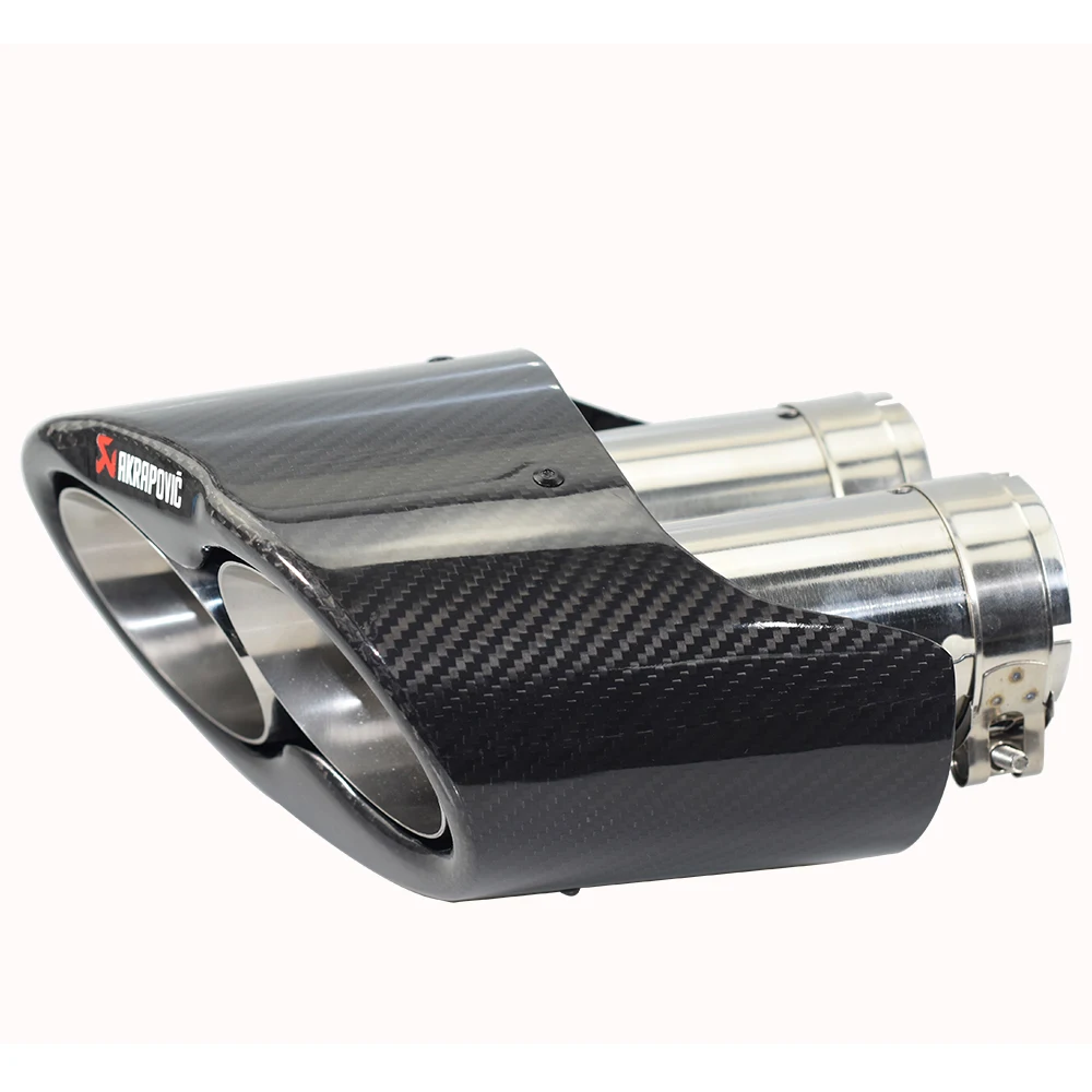 1 пара высококачественных наконечников для выхлопной трубы двойного типа Ak из