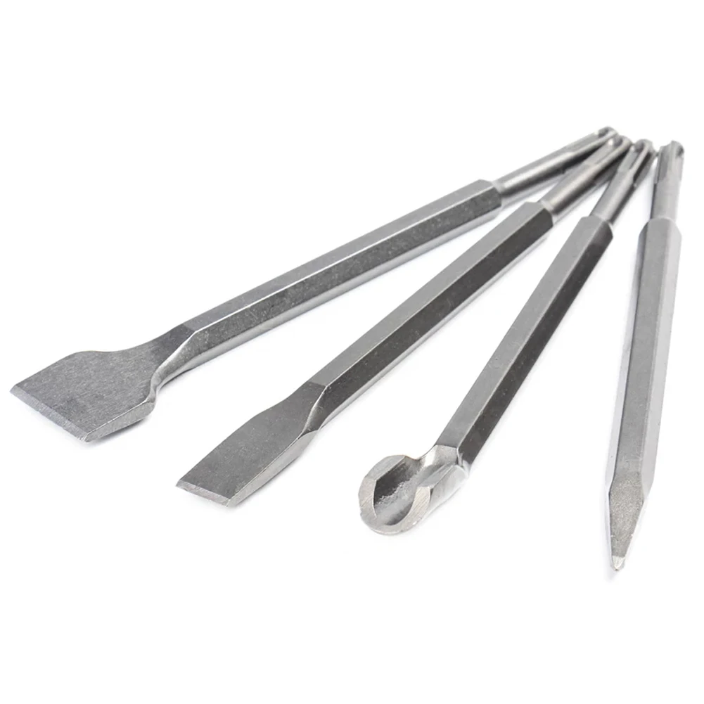 

4Pcs/Set Chisels Brick Wall Cement Wall 14X250mm Chisel HRC48 To HRC52
