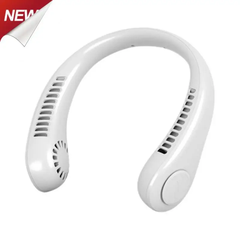 

Low Noise Sports Hanging Fan 3 Gears Adjustable Leafless Small Fans Usb Charging Hanging Neck Fan Cooling Fans For Work Reading