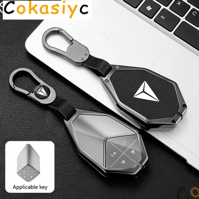 

Металлический кожаный чехол для автомобильного ключа для Changan Deepal S7 SL03 2022 4-кнопочный брелок управления, защитные аксессуары без ключа