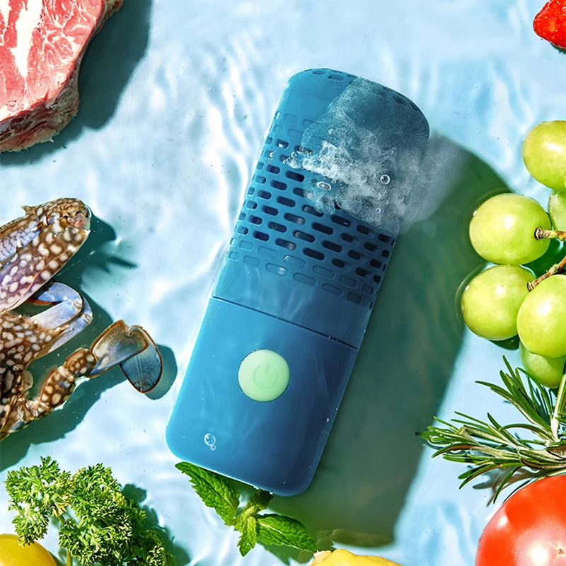 

Dishwasher Capsule Vegetable Washer OH Ion Mini Portable Fruit Washing Machine IPX7 Waterproof Wireless Charge Food Sterilizer
