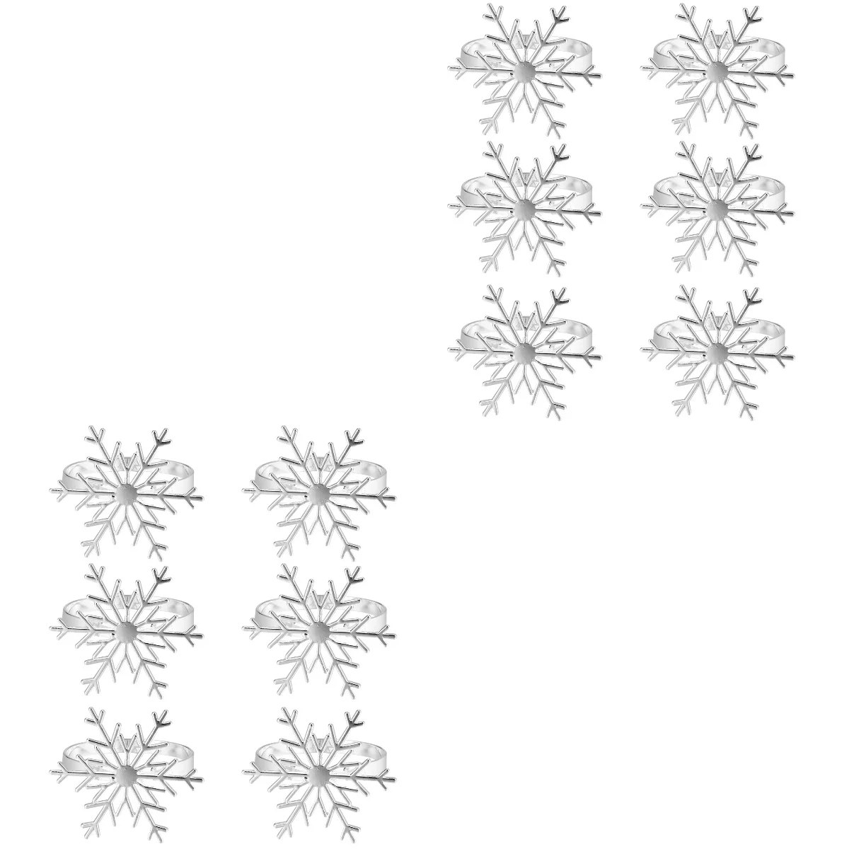 

12 Pcs Decorative Alloy Kitchen Napkin Clips Beautiful Napkin Rings (Silver)