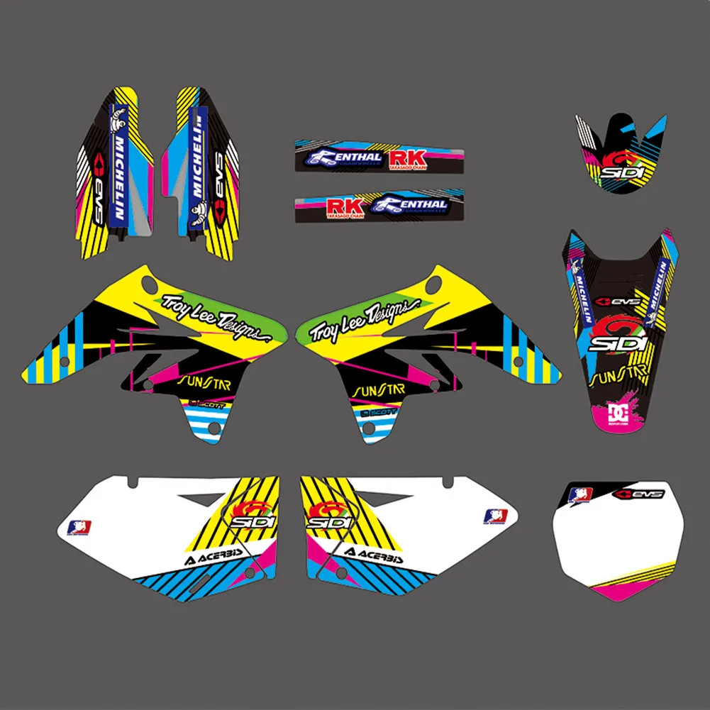 Для SUZUKI 250 RMZ 2009-2007 Графический фон для мотокросса наклейки Наборы наклеек RMZ250 RM250Z