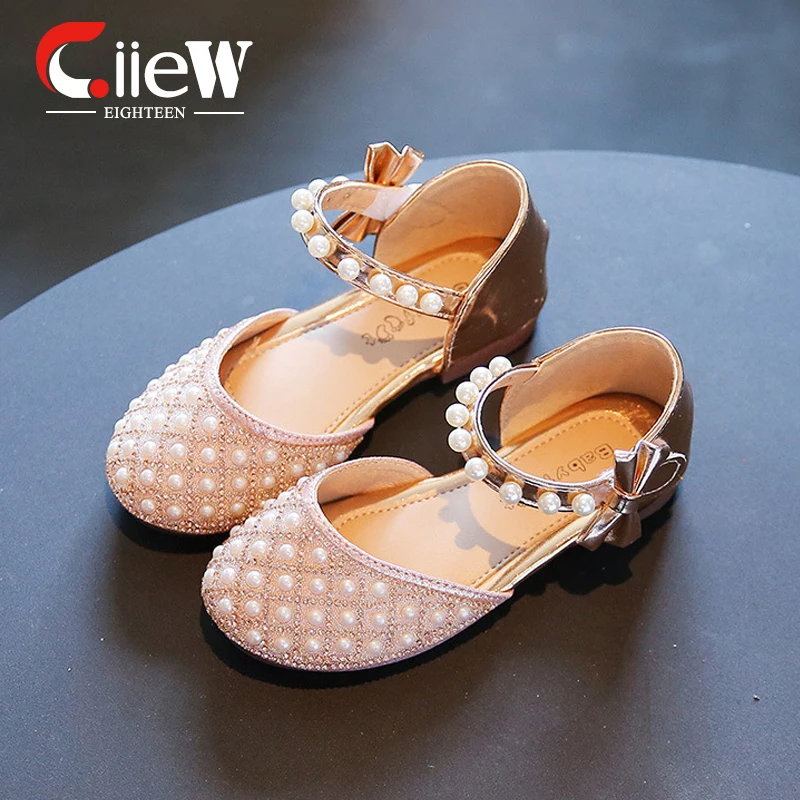

Size 21-36 Girls Princess Shoes Sparkle Girl Children Sandal Pearl Sweet Dress Shoes Lightweight Shoes for Kids zapatos de niña
