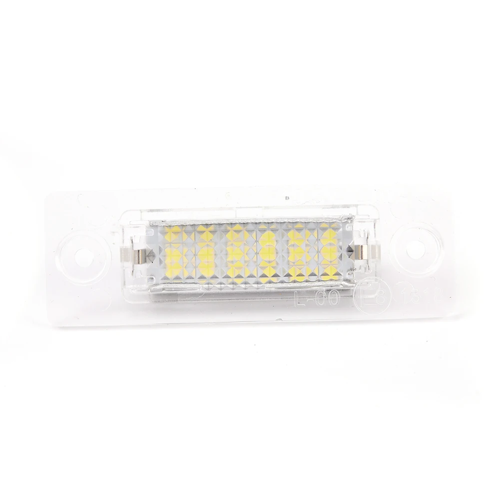 

2Pcs LED License Plate Lights 18SMD LED Error Free 6000K White For Touran For Passat T5 For Superb MK1 3U B5 For Plus MK5