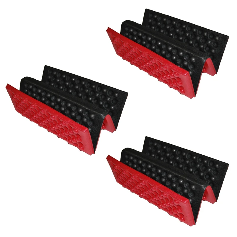

3X Personalized Folding Foam Waterproof Seat Pad Chair Cushion Red+Black
