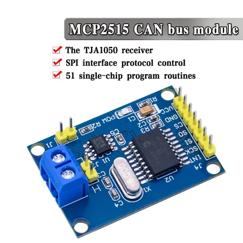 MCP2515 Плата модуля шины CAN TJA1050 Приемник SPI для контроллера ARM 51 MCU НОВЫЙ