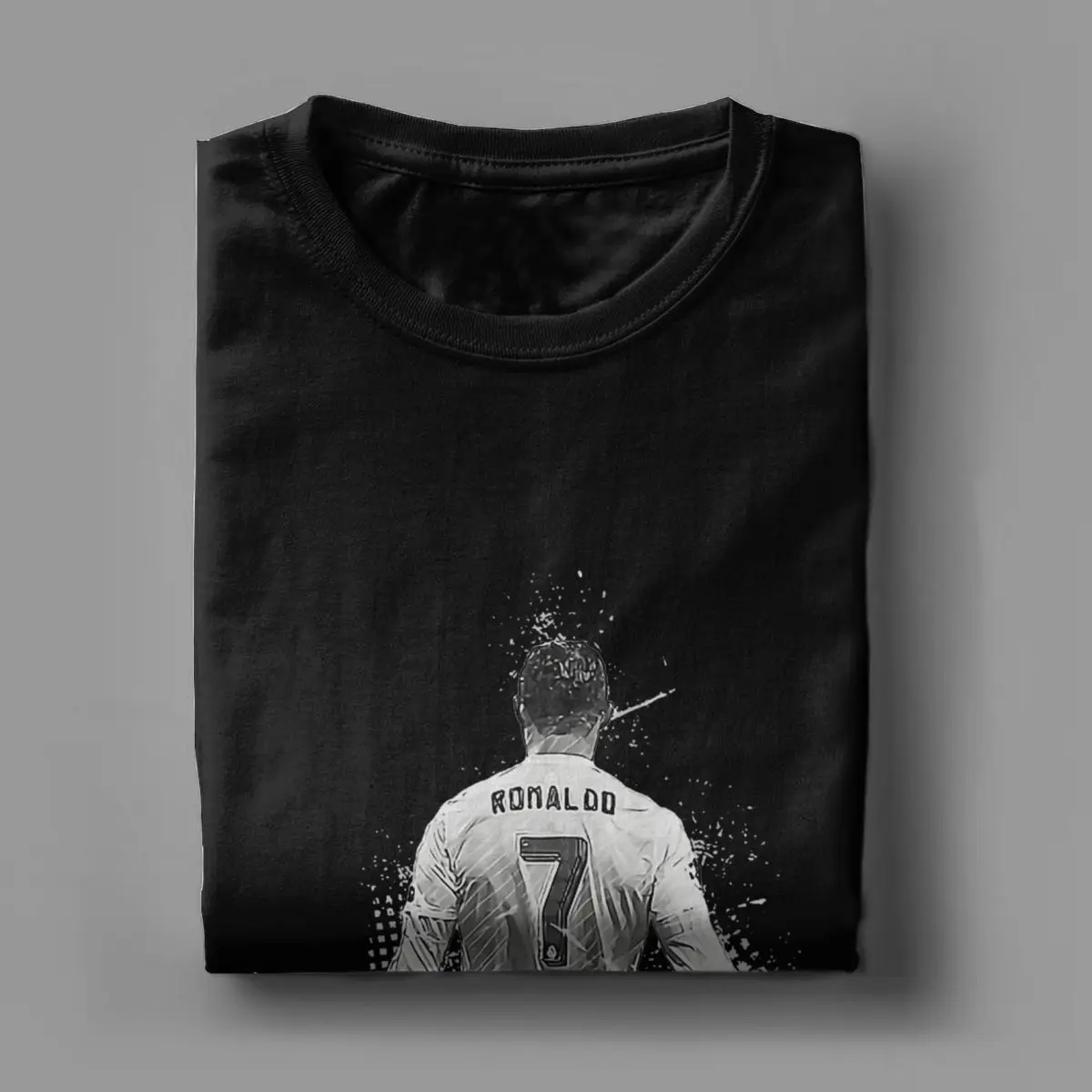 Фото Футболка Криштиану Роналду CR7 для мужчин и женщин, новинка, футболка из чистого хлопка с круглым воротником, футболки с коротким рукавом 6XL, топы №5